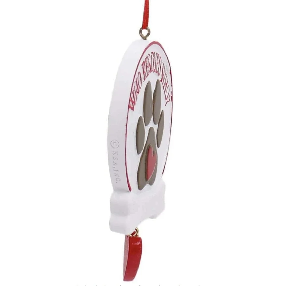 Rescue Dog Christmas Ornament I Love My Rescue Dog Who Rescued Who Kurt S. Adler